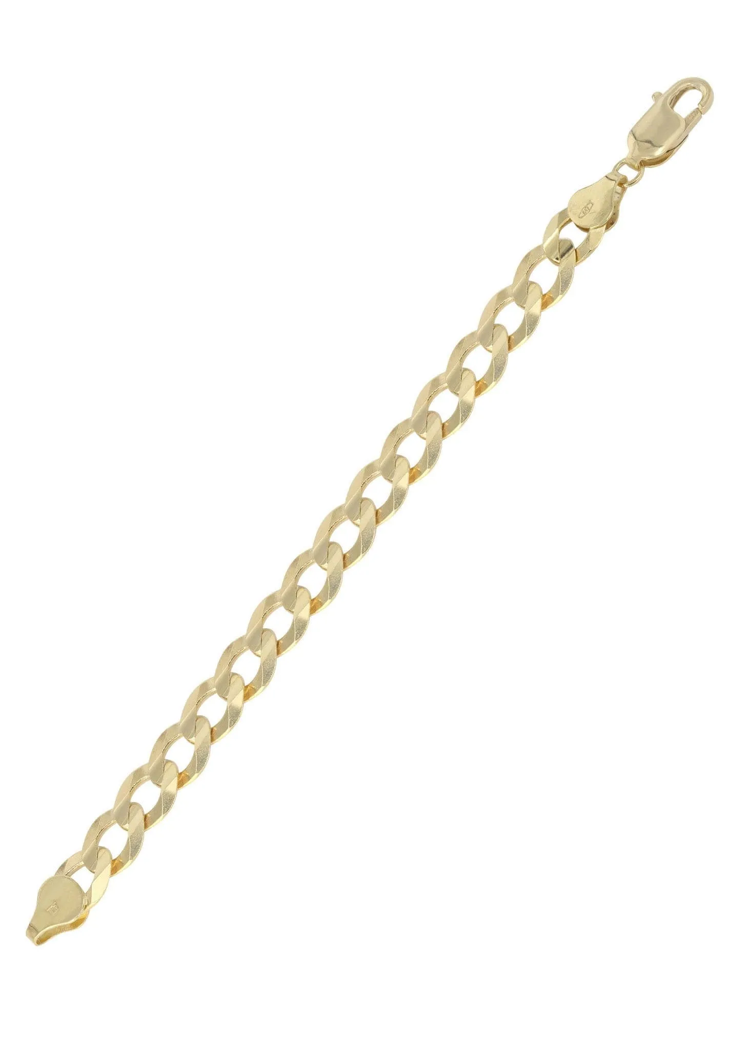 14K Gold Bracelet Solid Cuban Curb Link