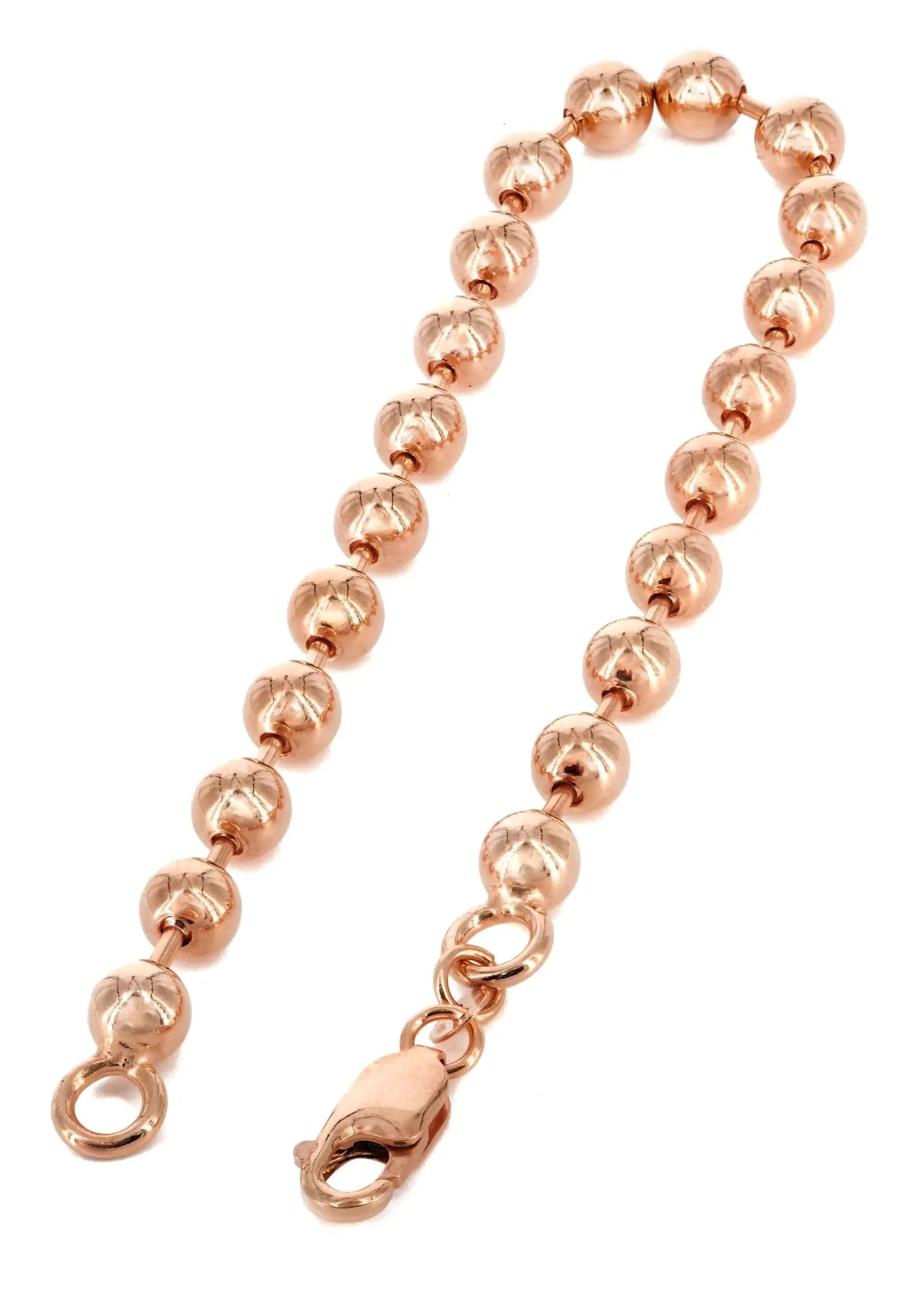 14K Rose Gold Bracelet Dog Tag