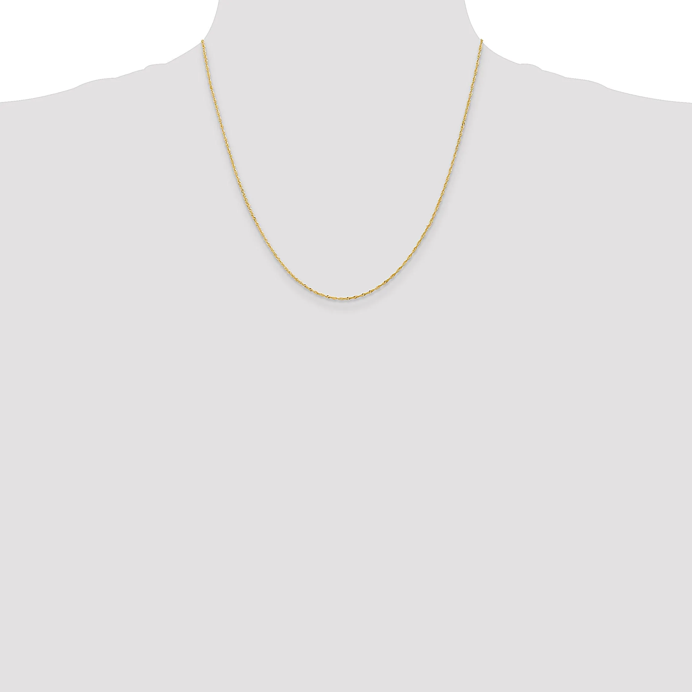 14k Yellow Gold 1.1-m wide Polished Singapore Chain