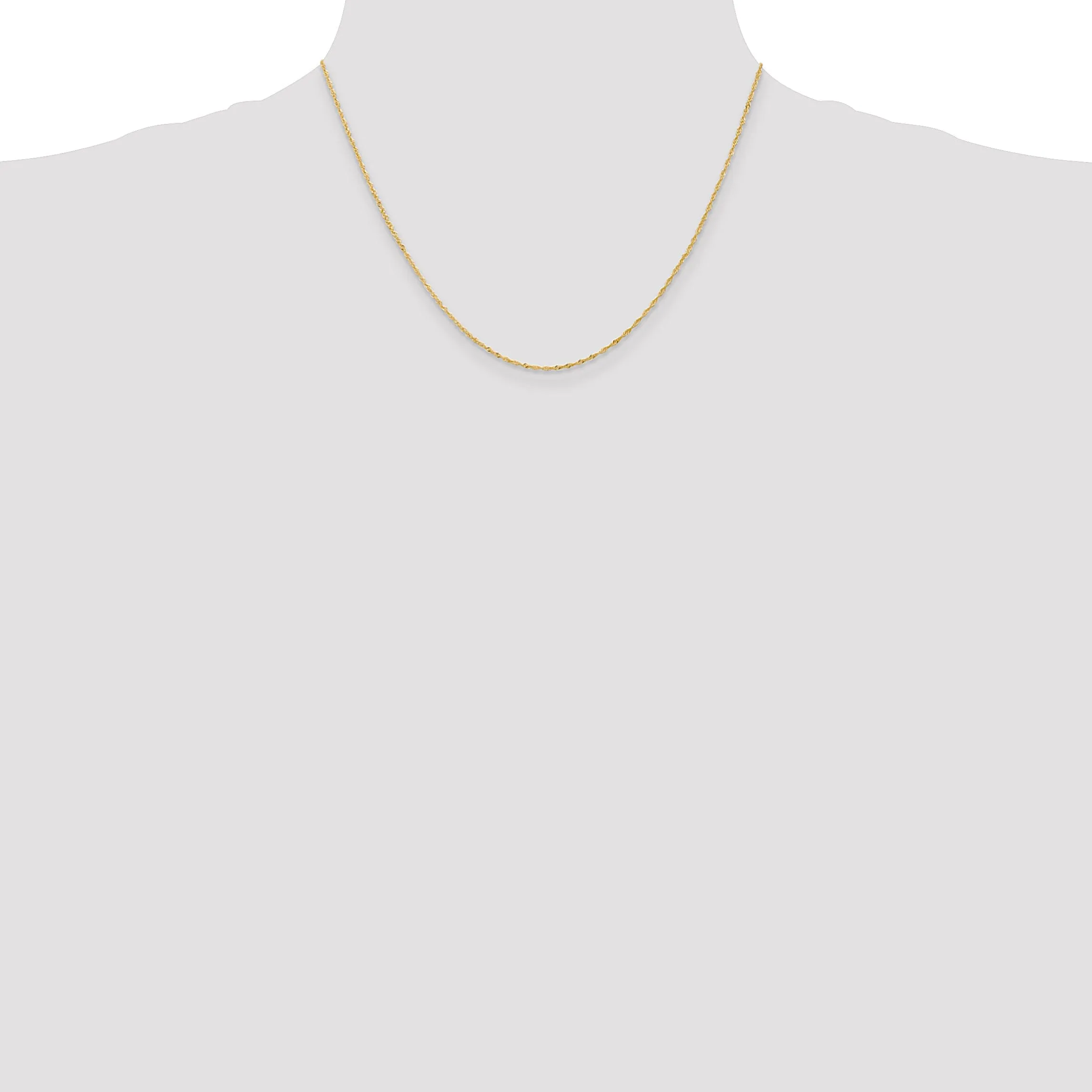 14k Yellow Gold 1.1-m wide Polished Singapore Chain