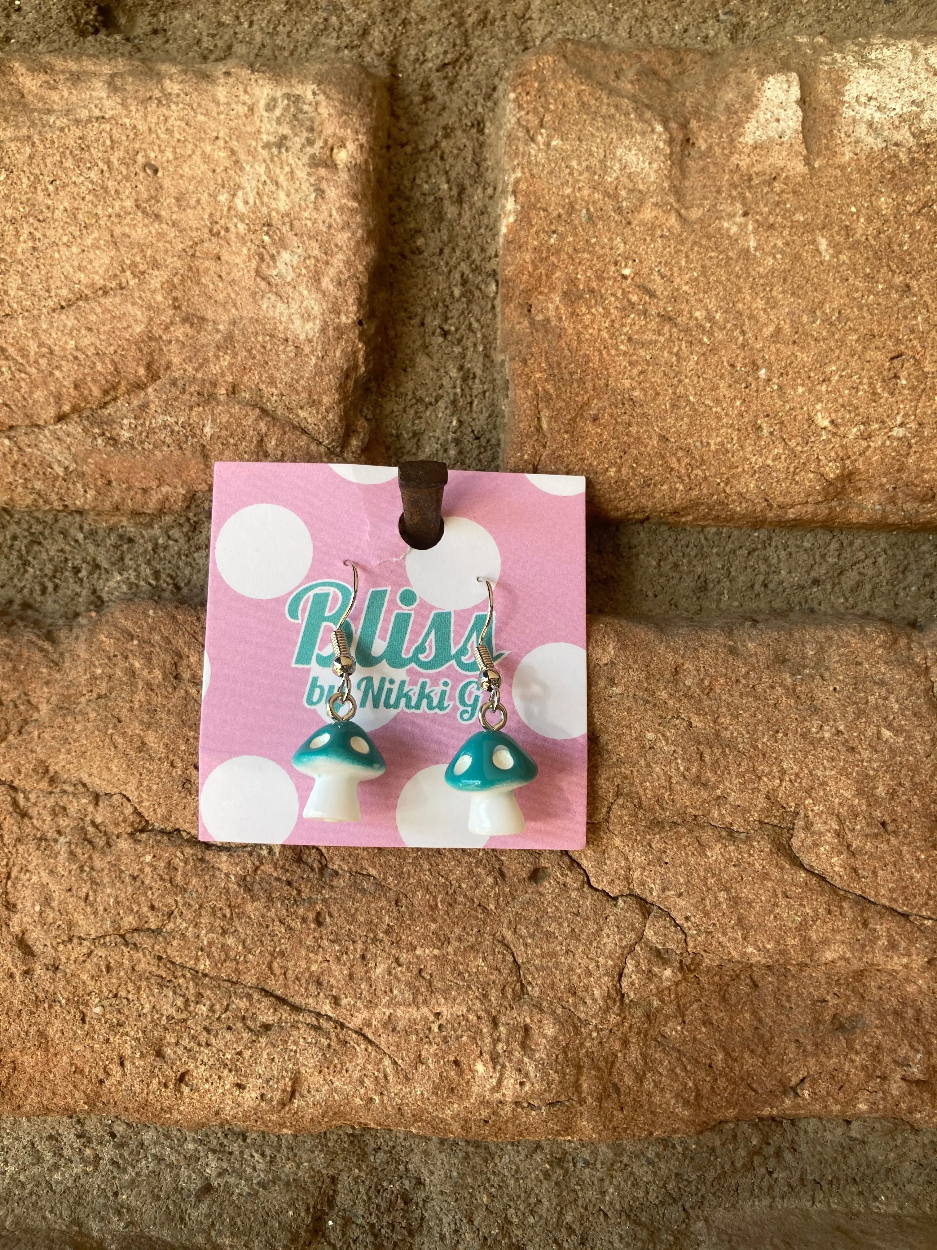 Bitsy Mushroom Earrings- More Colors Available!