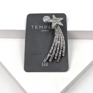 Crystal shooting star brooch