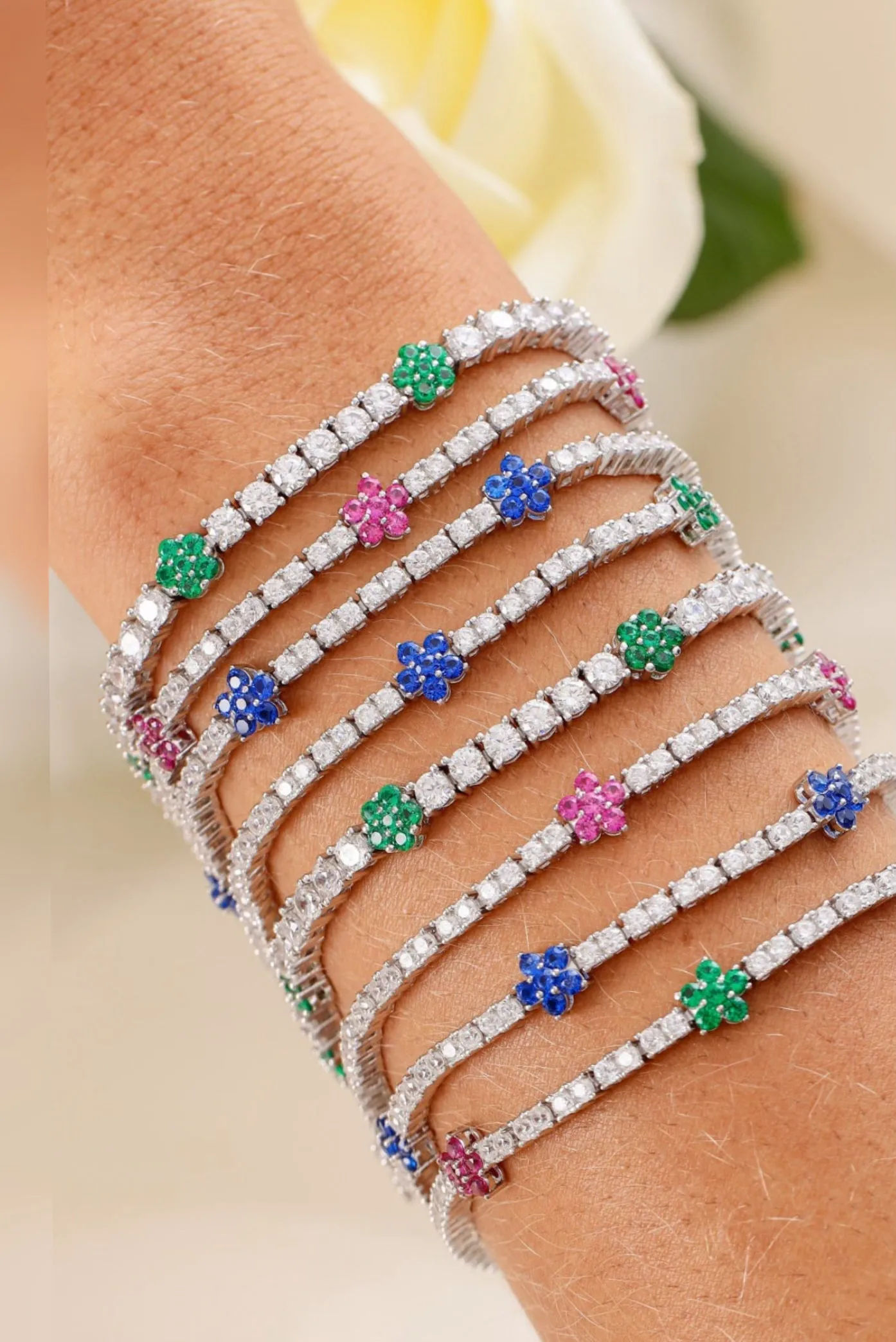 Delicate Flower Spray Bracelet