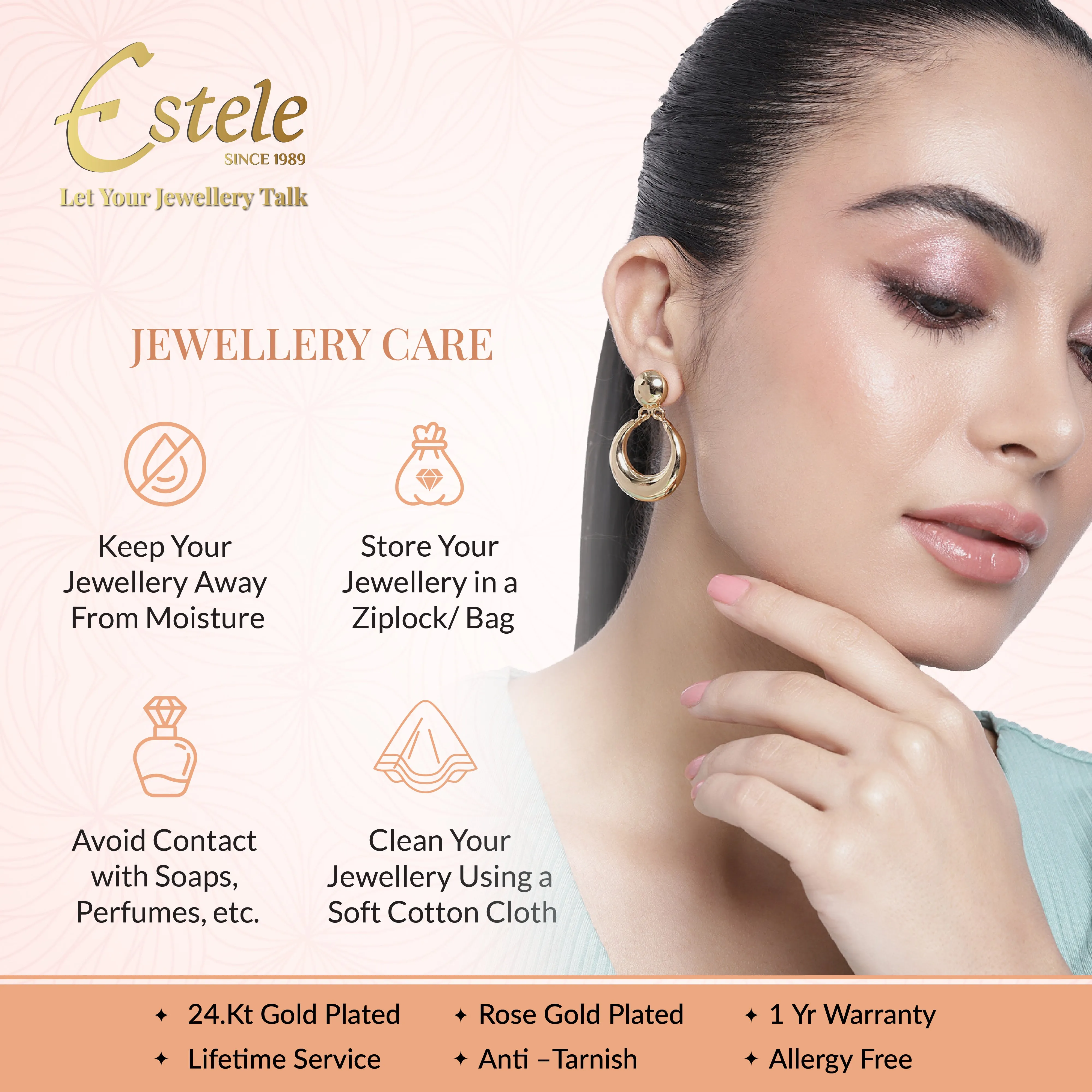 Estele Gold Plated Magnificent Bracelet for Women