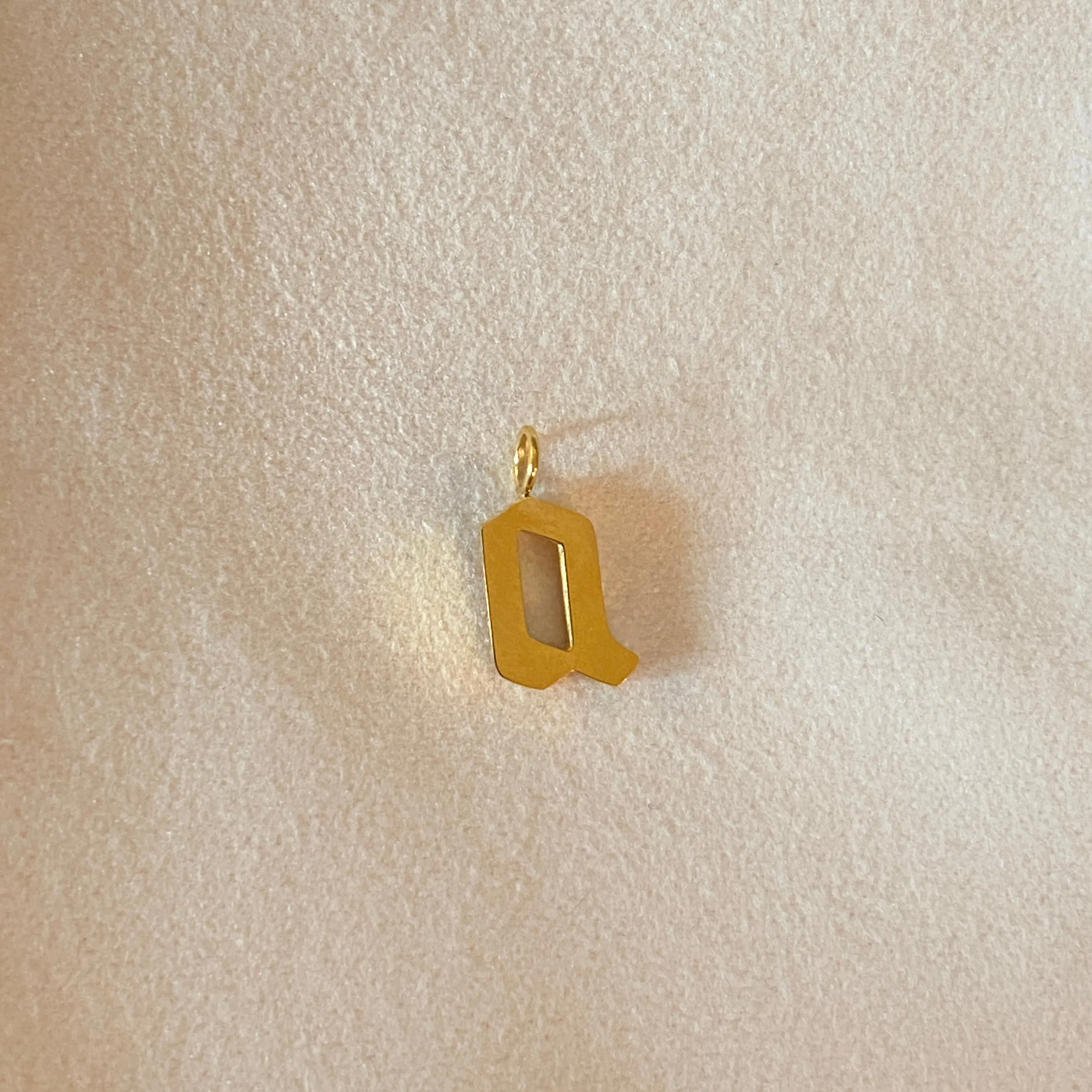 Gothic Letter Charm   Box Chain