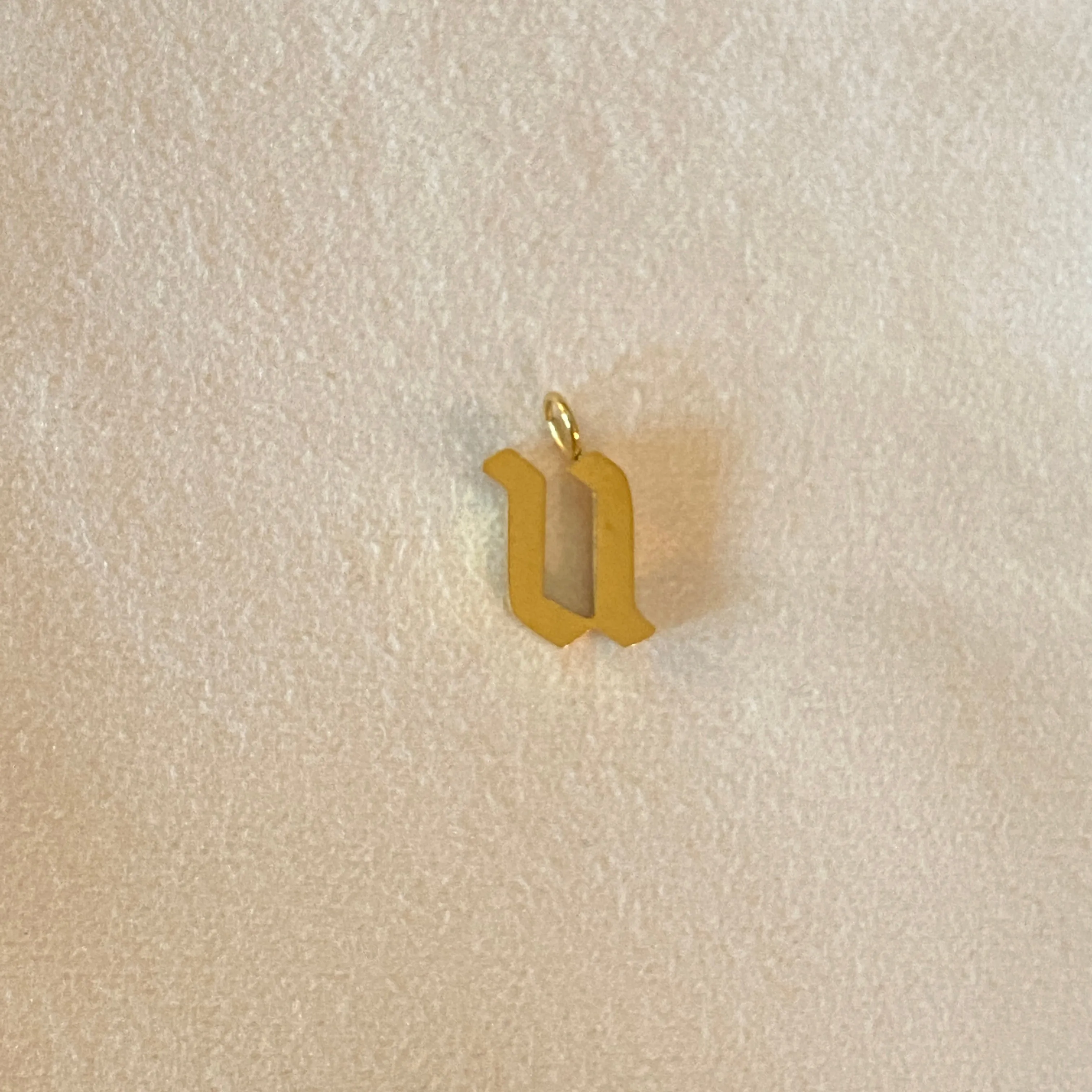 Gothic Letter Charm   Box Chain