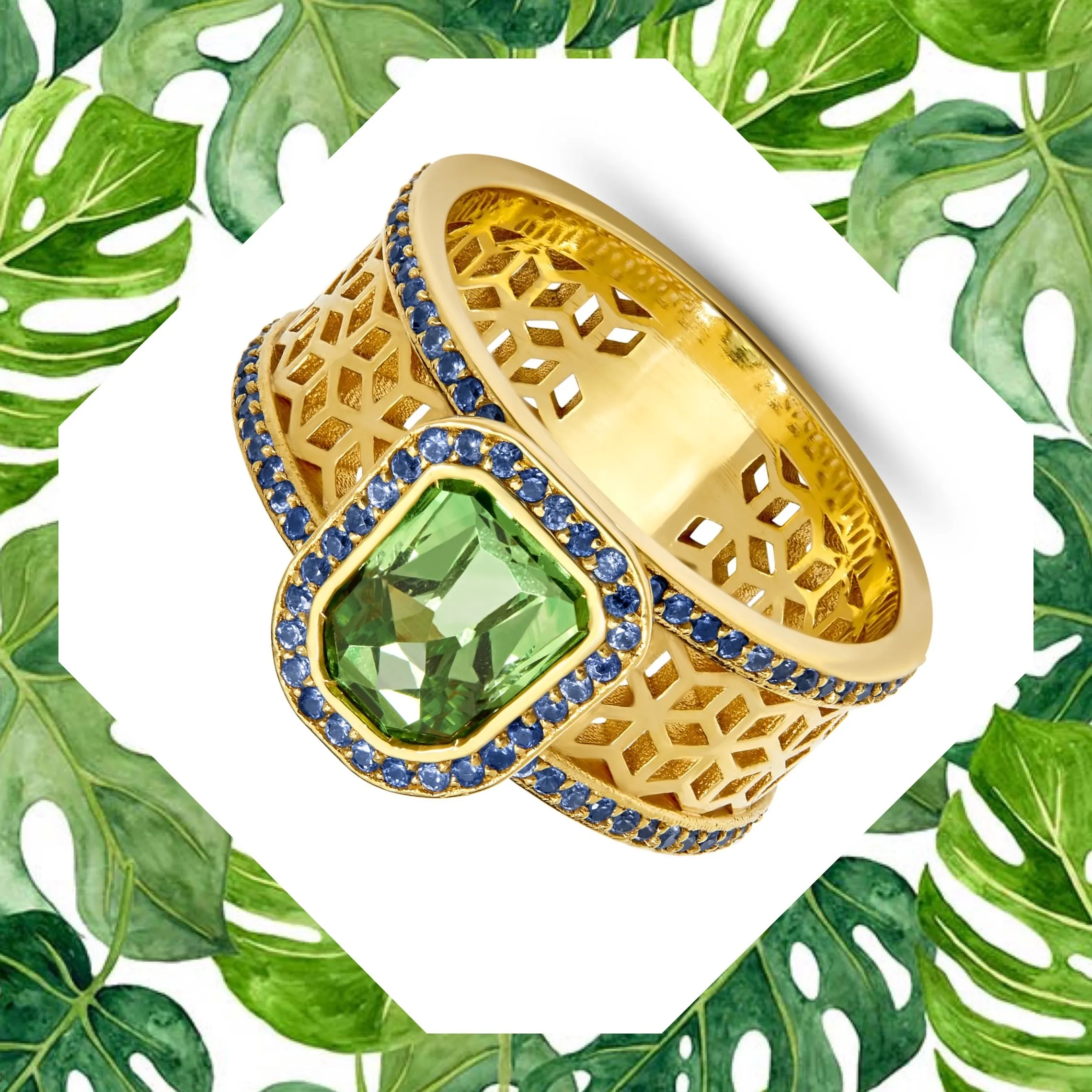 Green Garnet Ring