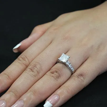 Hazel - GIA Natural Princess Diamond Engagement Ring