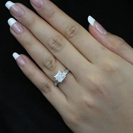 Hazel - GIA Natural Princess Diamond Engagement Ring
