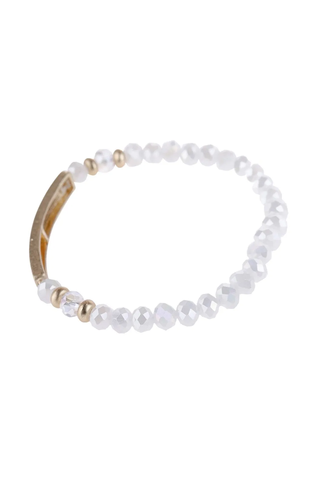 Hdb3006 - "Amazing Grace" Rondelle Beads Stretchable Bracelet