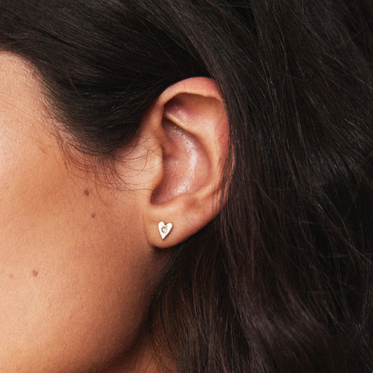 Heart and Arrow Reversible Flat Back Earrings