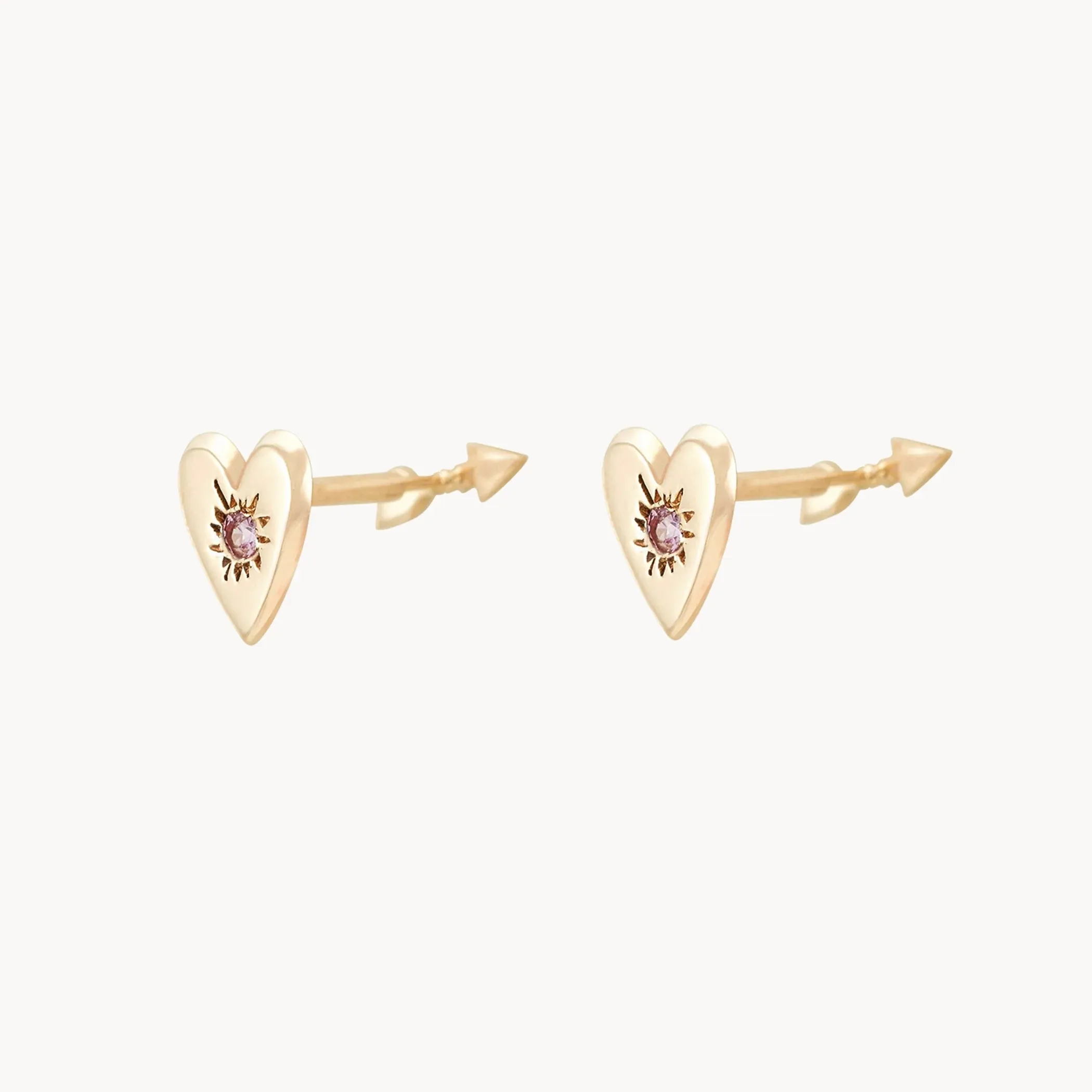Heart and Arrow Reversible Flat Back Earrings