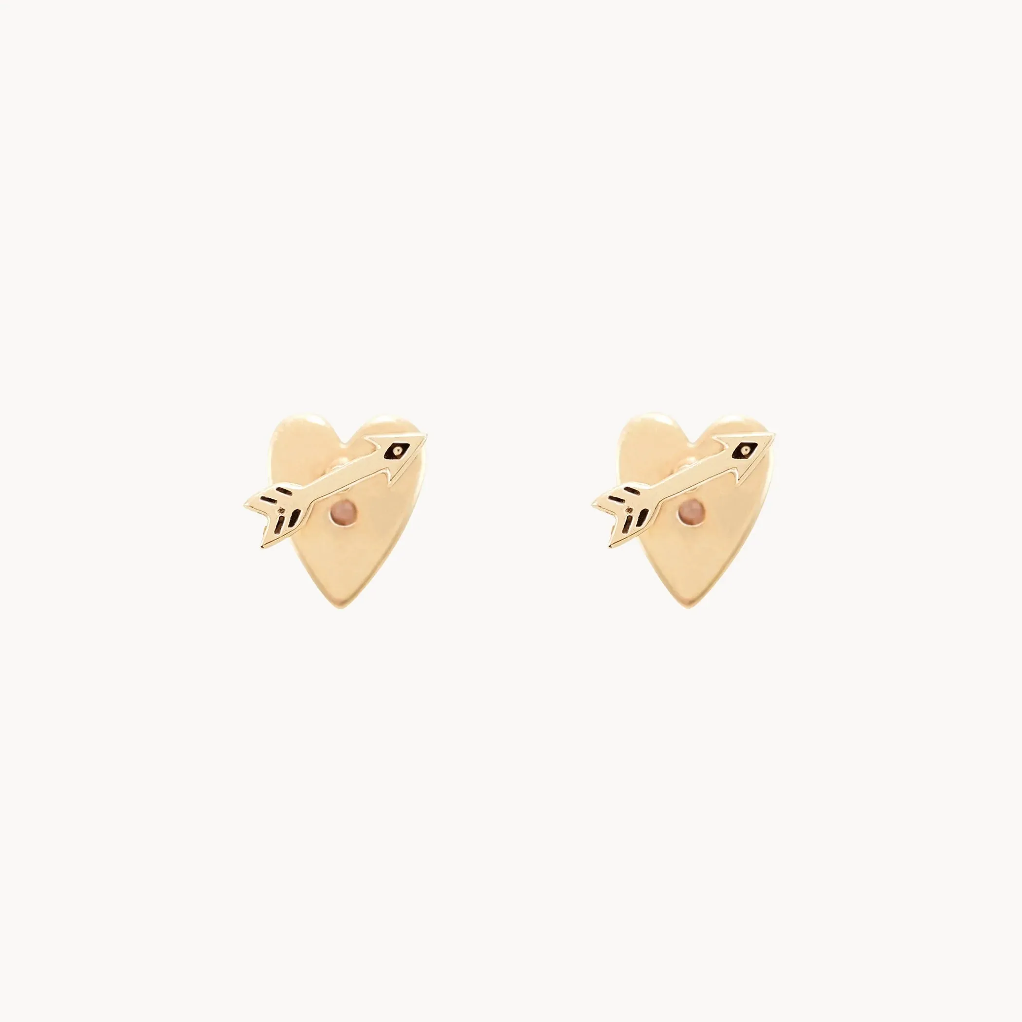 Heart and Arrow Reversible Flat Back Earrings