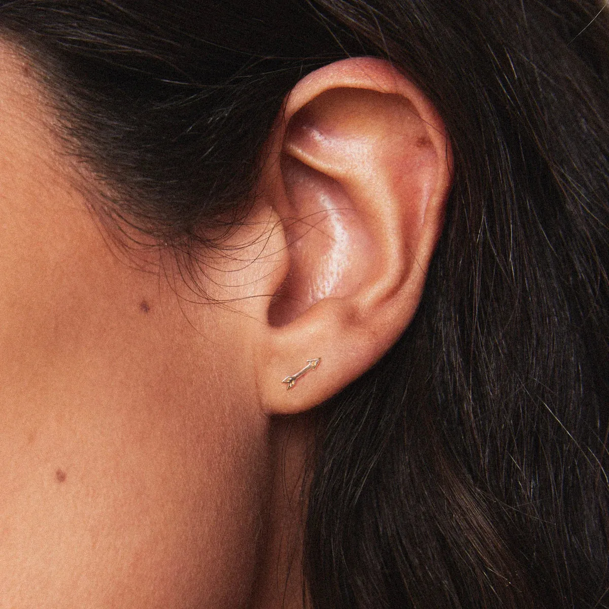 Heart and Arrow Reversible Flat Back Earrings
