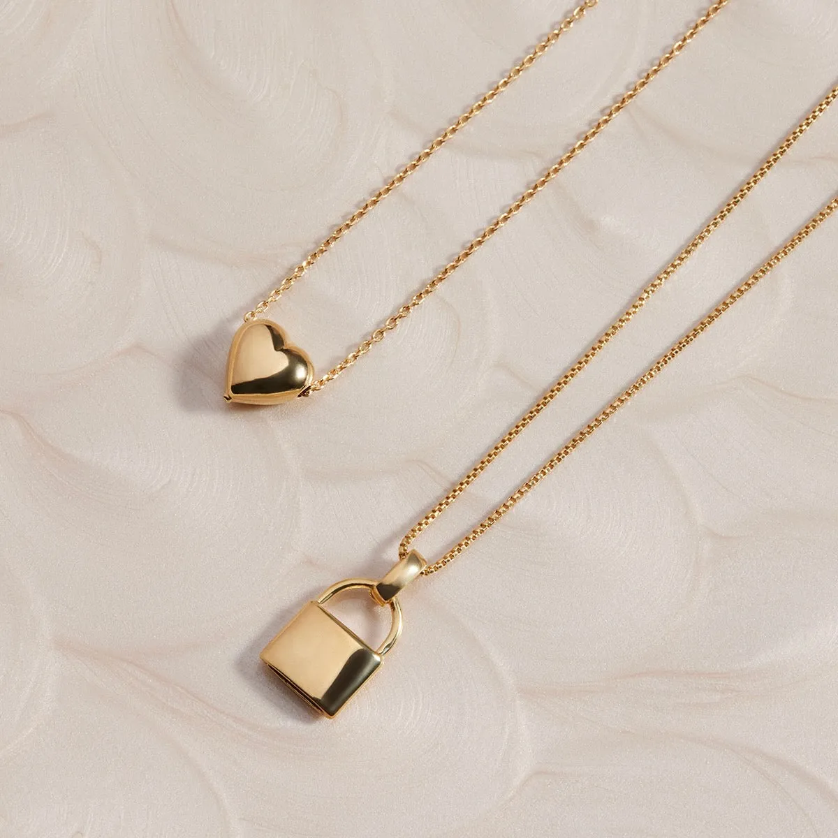 Love Lock Pendant (45cm   5cm ext)