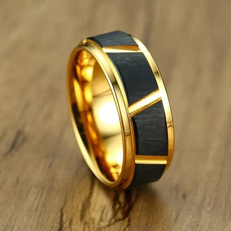 Men's 8mm Tungsten Carbide Luxury Wedding Band
