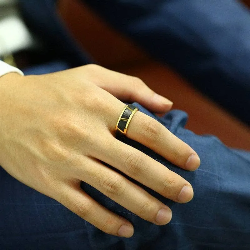 Men's 8mm Tungsten Carbide Luxury Wedding Band