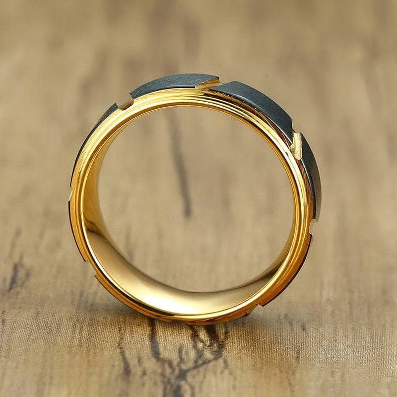 Men's 8mm Tungsten Carbide Luxury Wedding Band