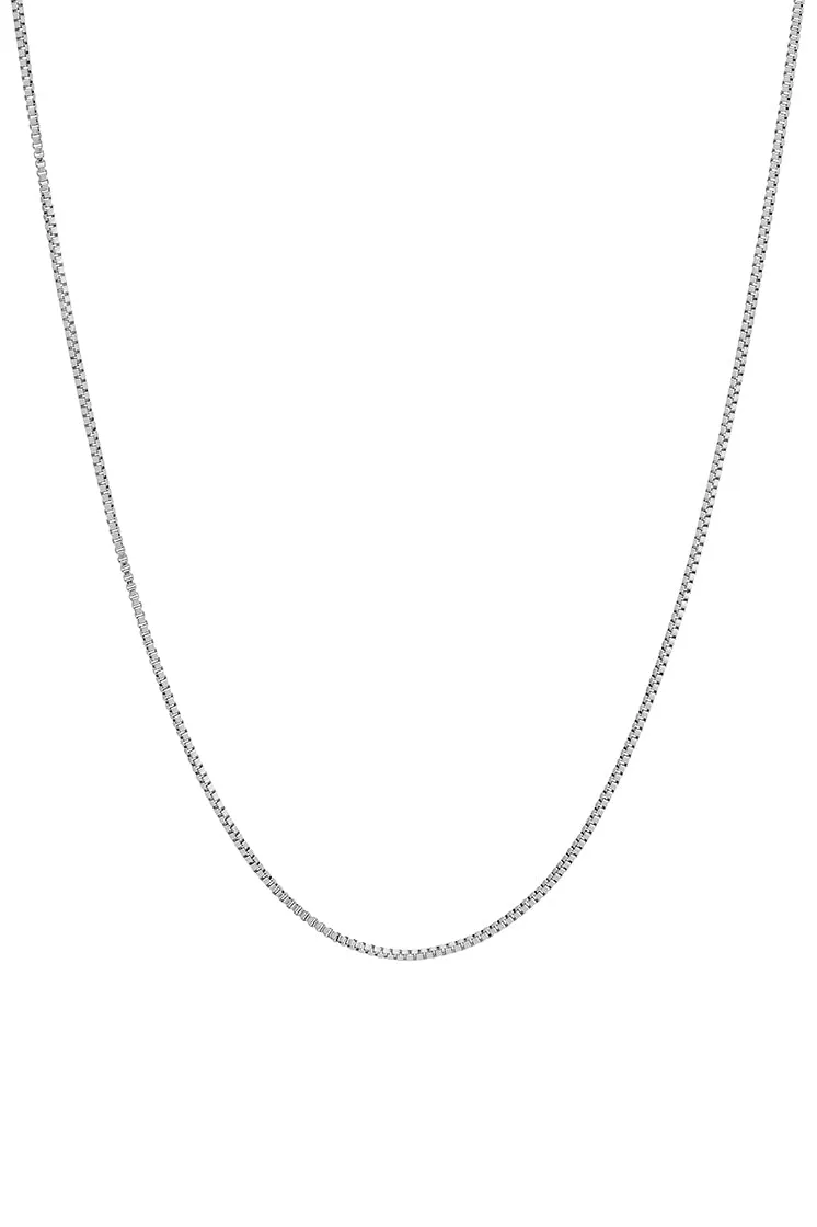 Mens Thin Box Chain Necklace