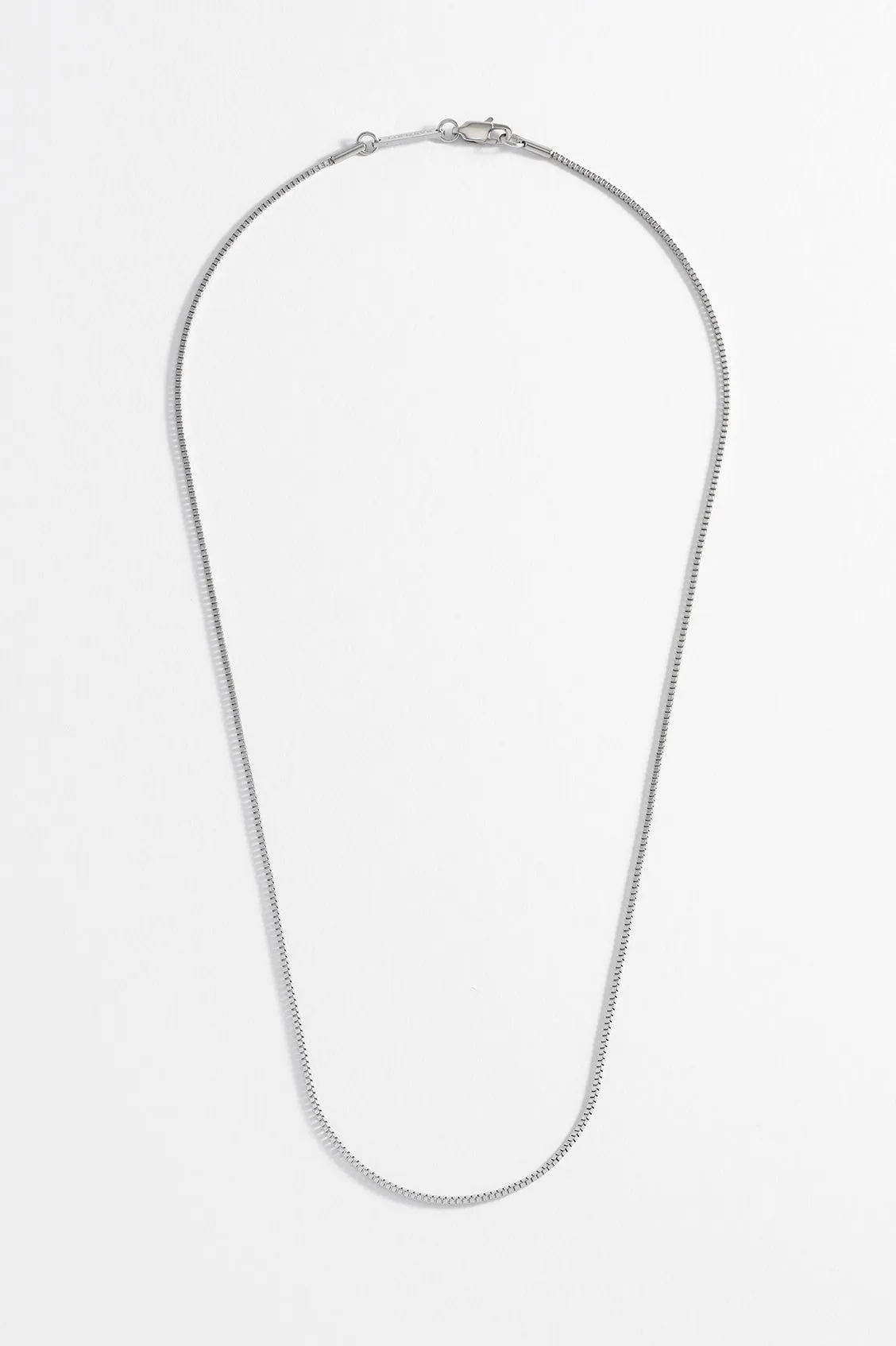 Mens Thin Box Chain Necklace