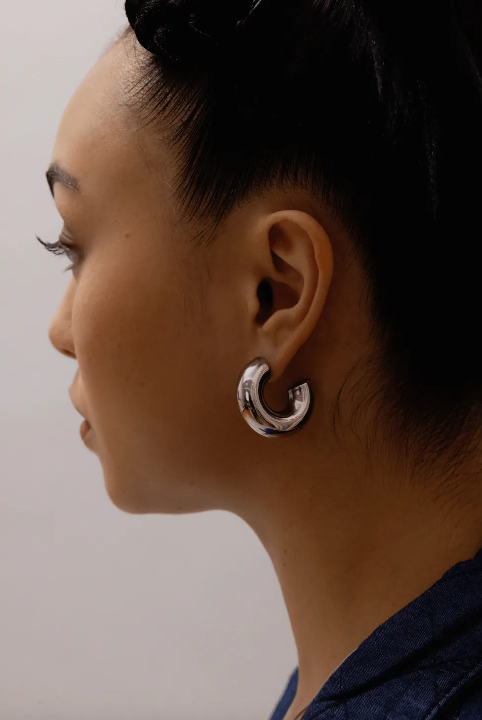 Midi Bold Steel Earrings