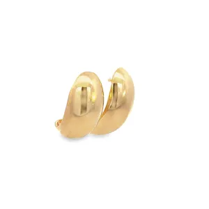 Oval Dome Shape Stud Earrings(K157A)