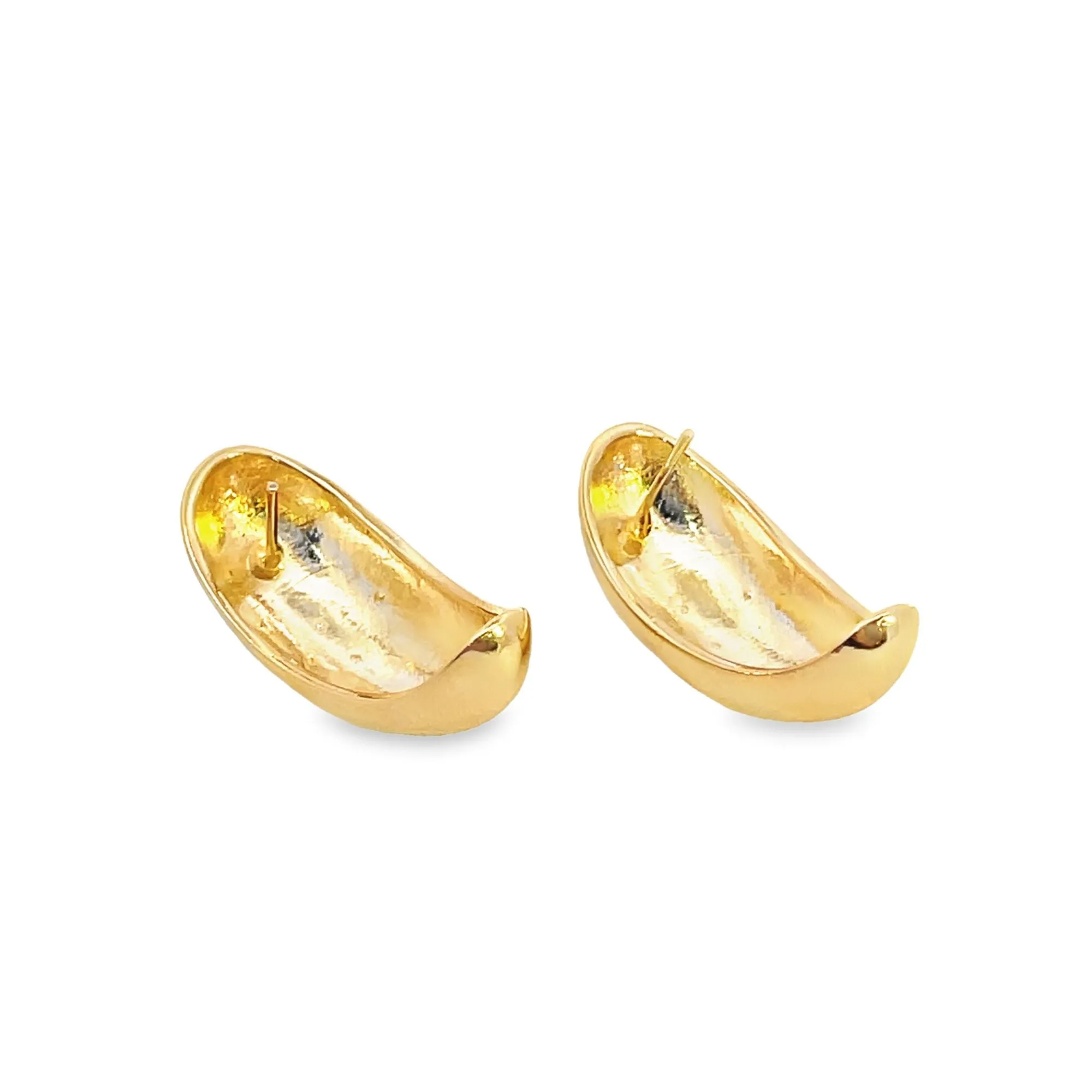 Oval Dome Shape Stud Earrings(K157A)