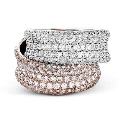 Right Hand Ring In 18k Gold With Diamonds