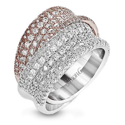 Right Hand Ring In 18k Gold With Diamonds