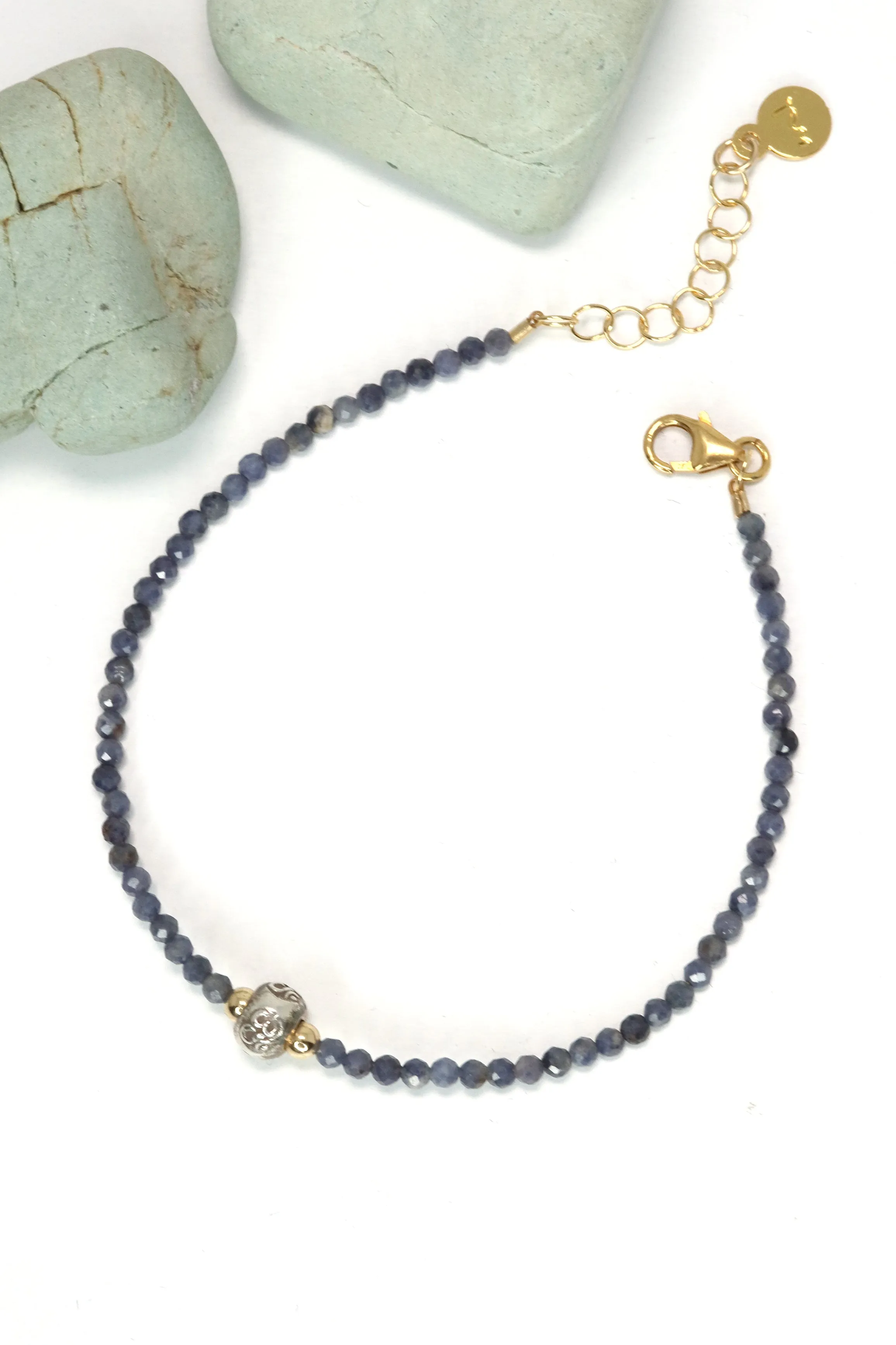Sapphire Om Bracelet