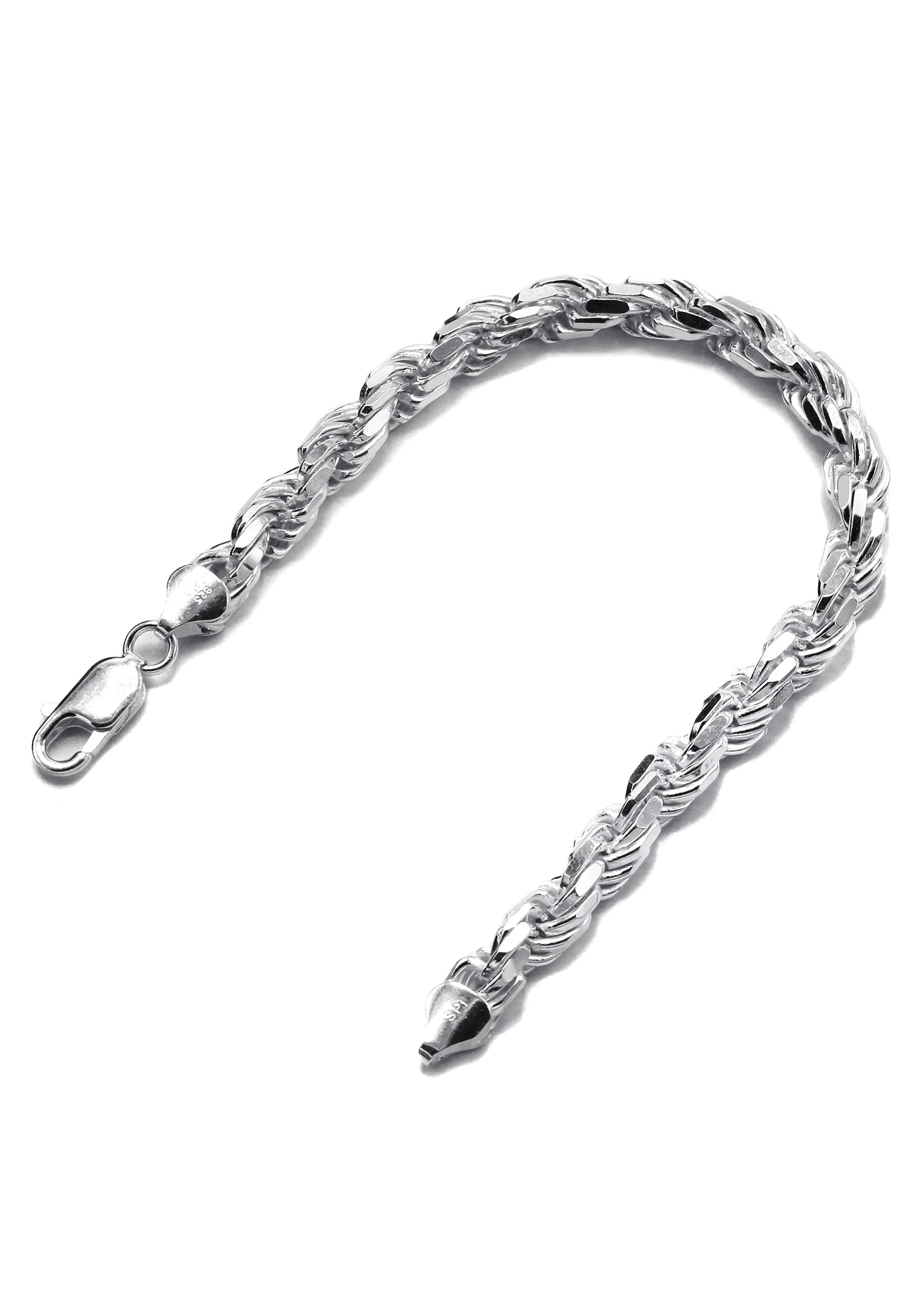 Silver White Rope Bracelet