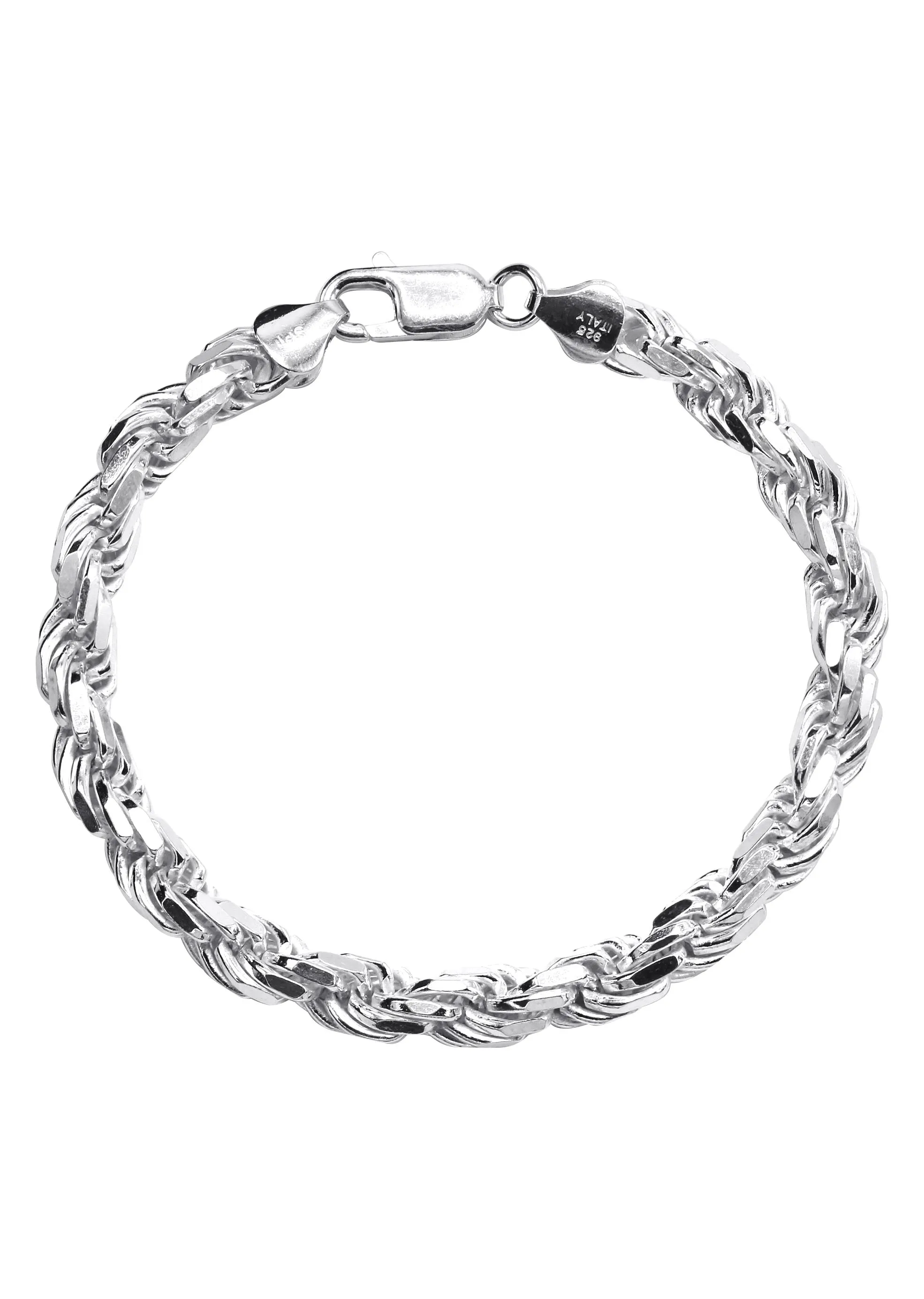 Silver White Rope Bracelet