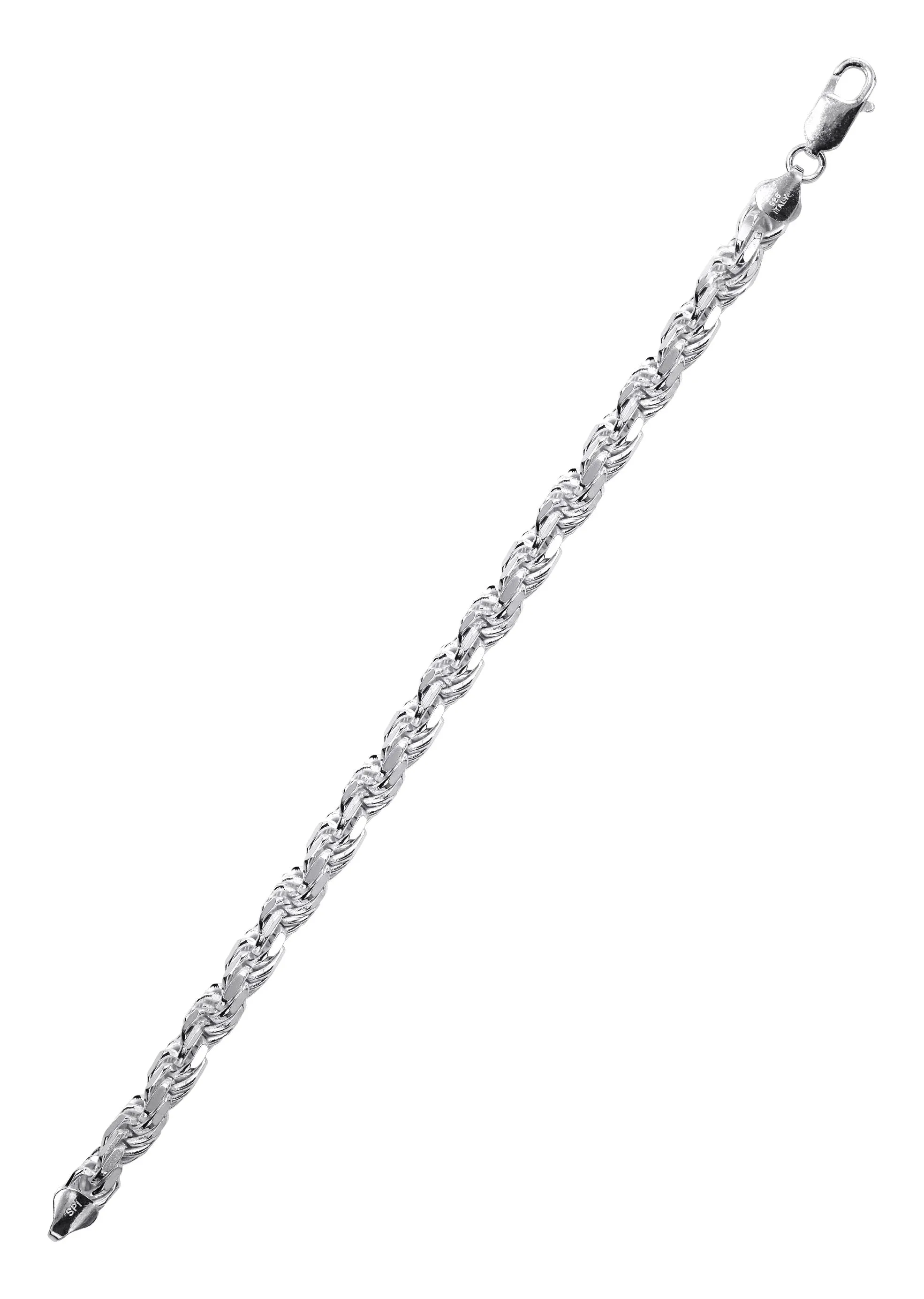 Silver White Rope Bracelet