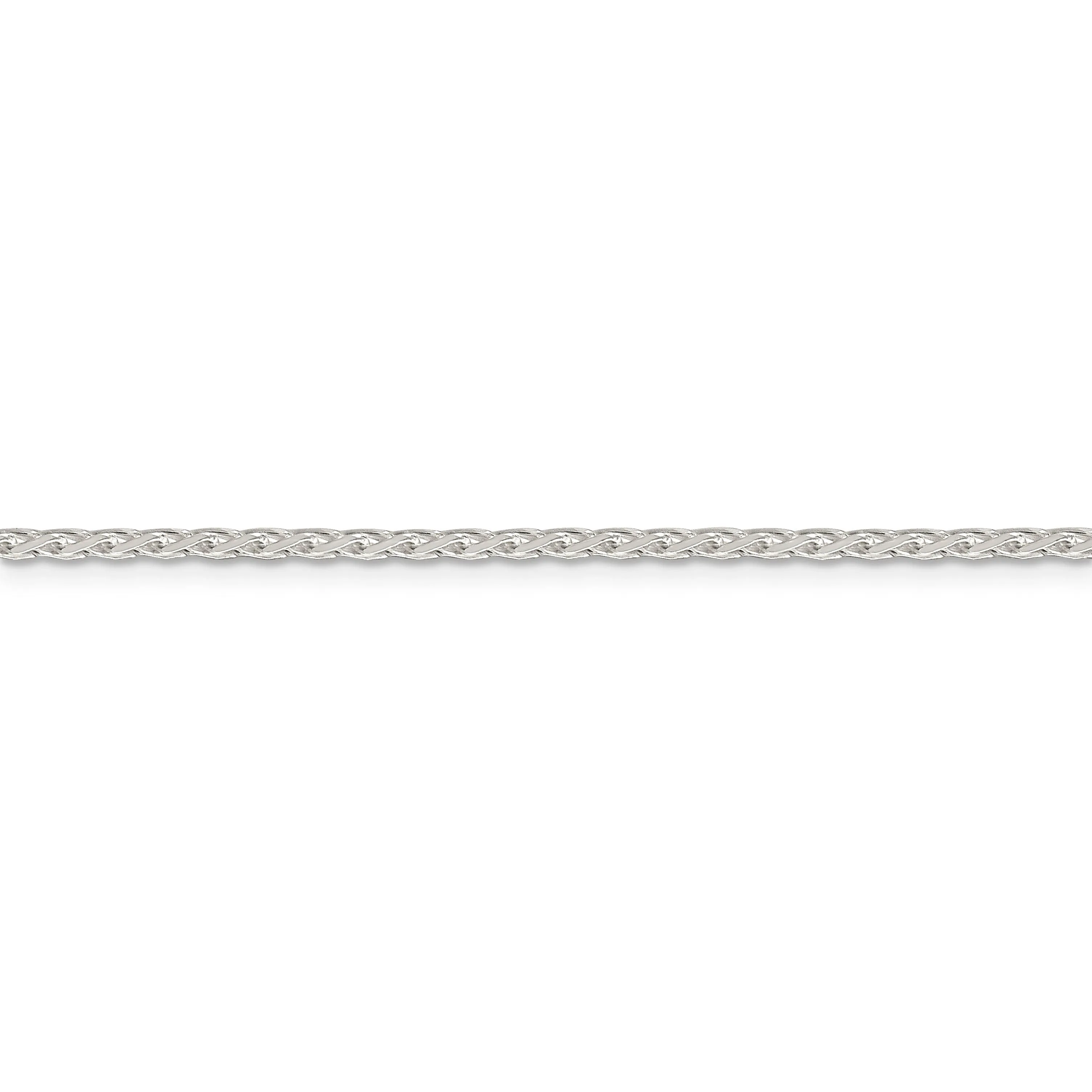 Sterling Silver D.C 2.15-mm Round Spiga Chain