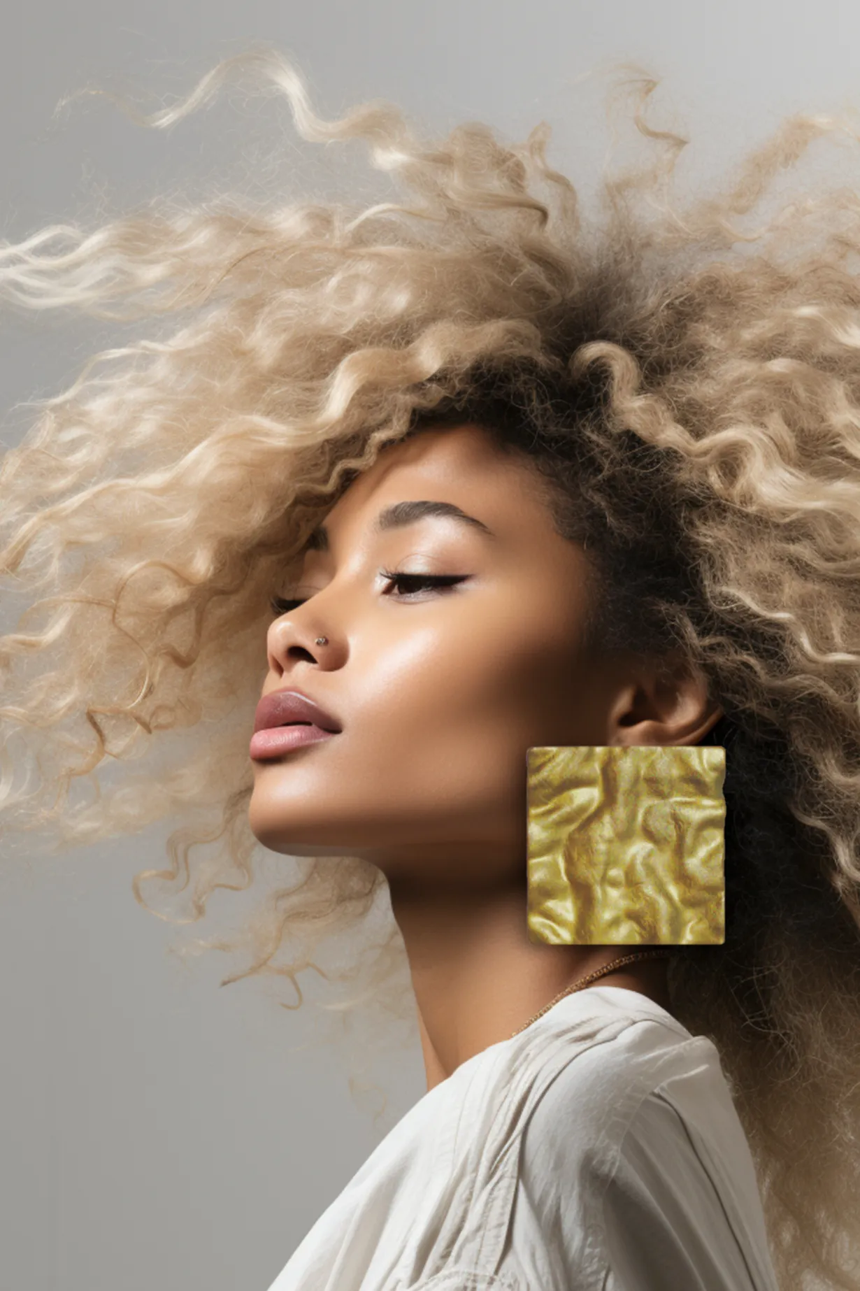 Textured Square Earrings