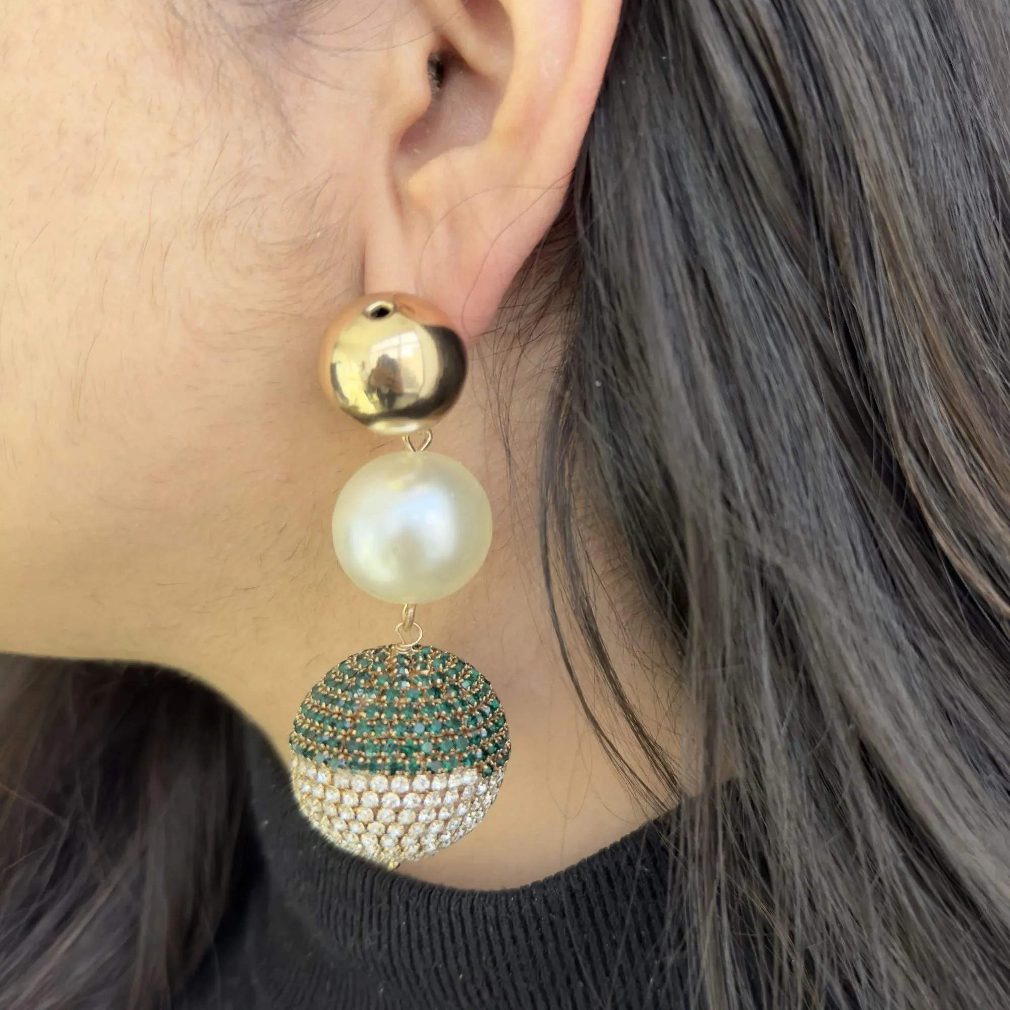 TFC Stunning Ball Bold Bead Dangler Earrings