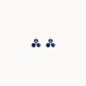 Tripod Blue Sapphire Earring (14K Gold)
