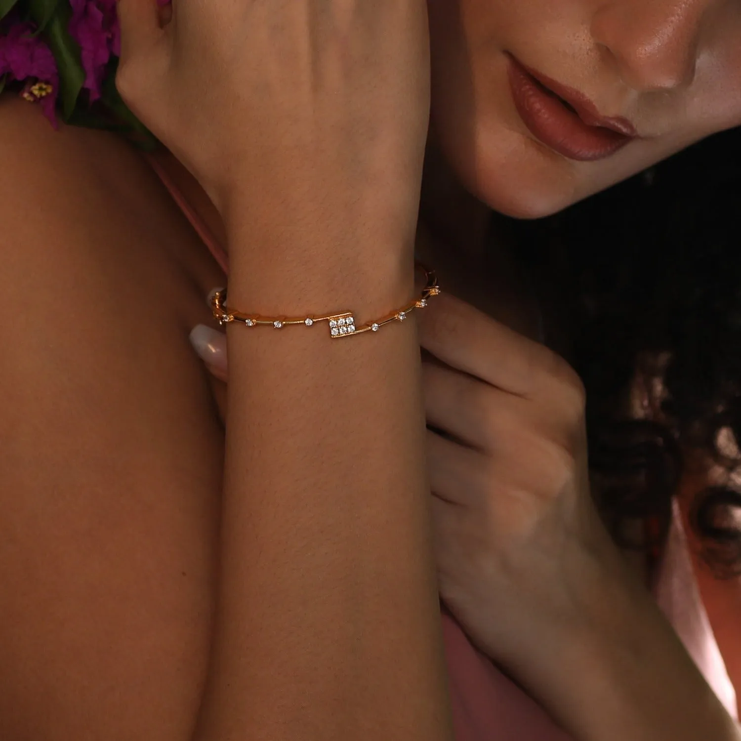 Twisted Delicate CZ Bracelet