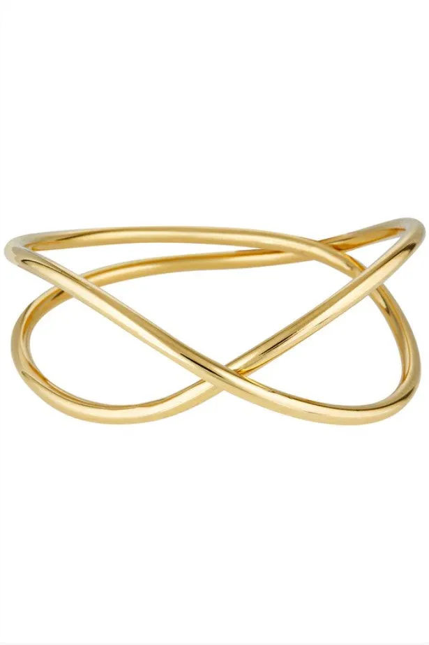 Wave Bangle Set Gold