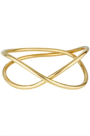 Wave Bangle Set Gold